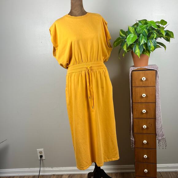 Calia Glowing Umber Sleeveless Extended Shoulder Midi Dress Large - Picture 1 of 9